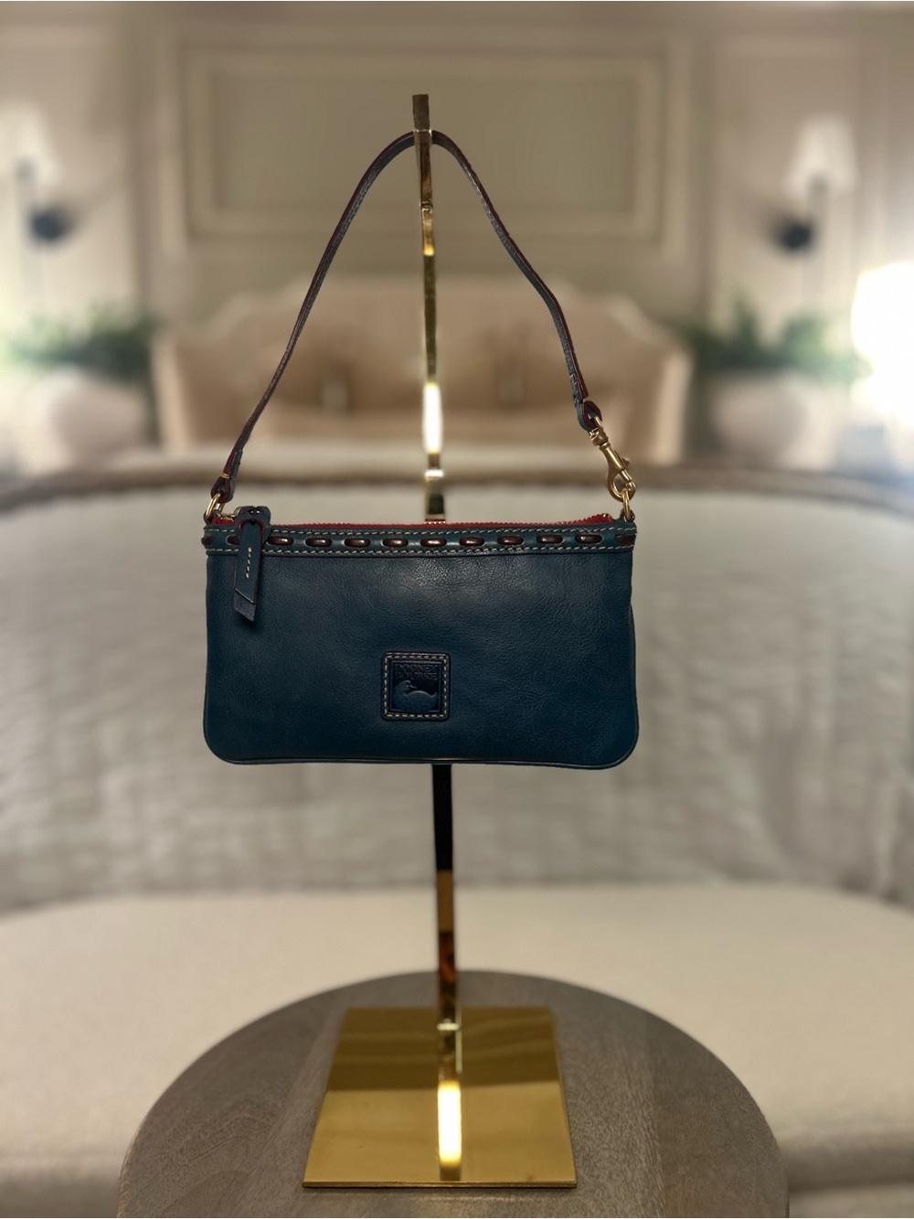 Dooney and Bourke Florentine Large Slim Wristlet Wallet in DENIM